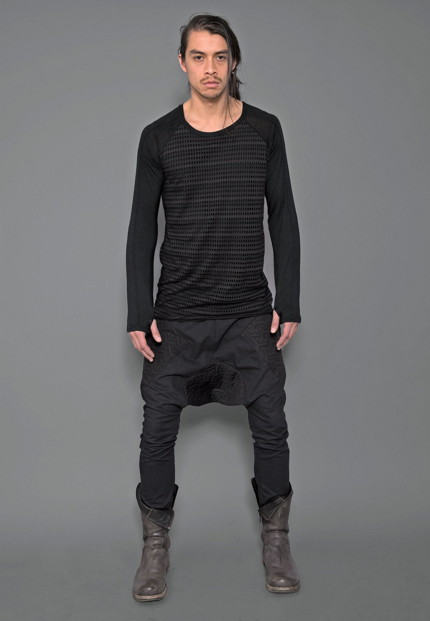 Mens Low Crotch Contrast Pant