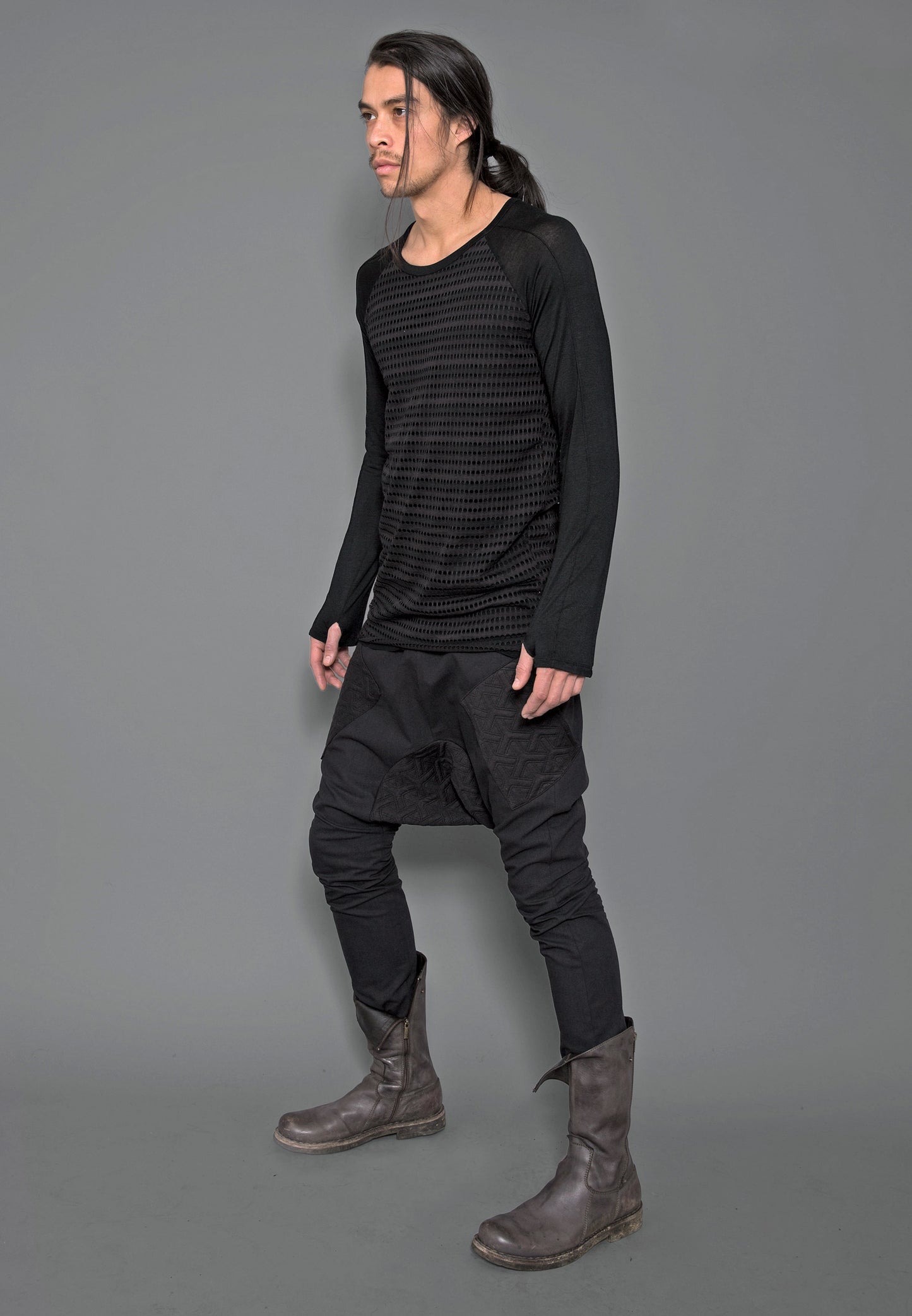 Mens Low Crotch Contrast Pant