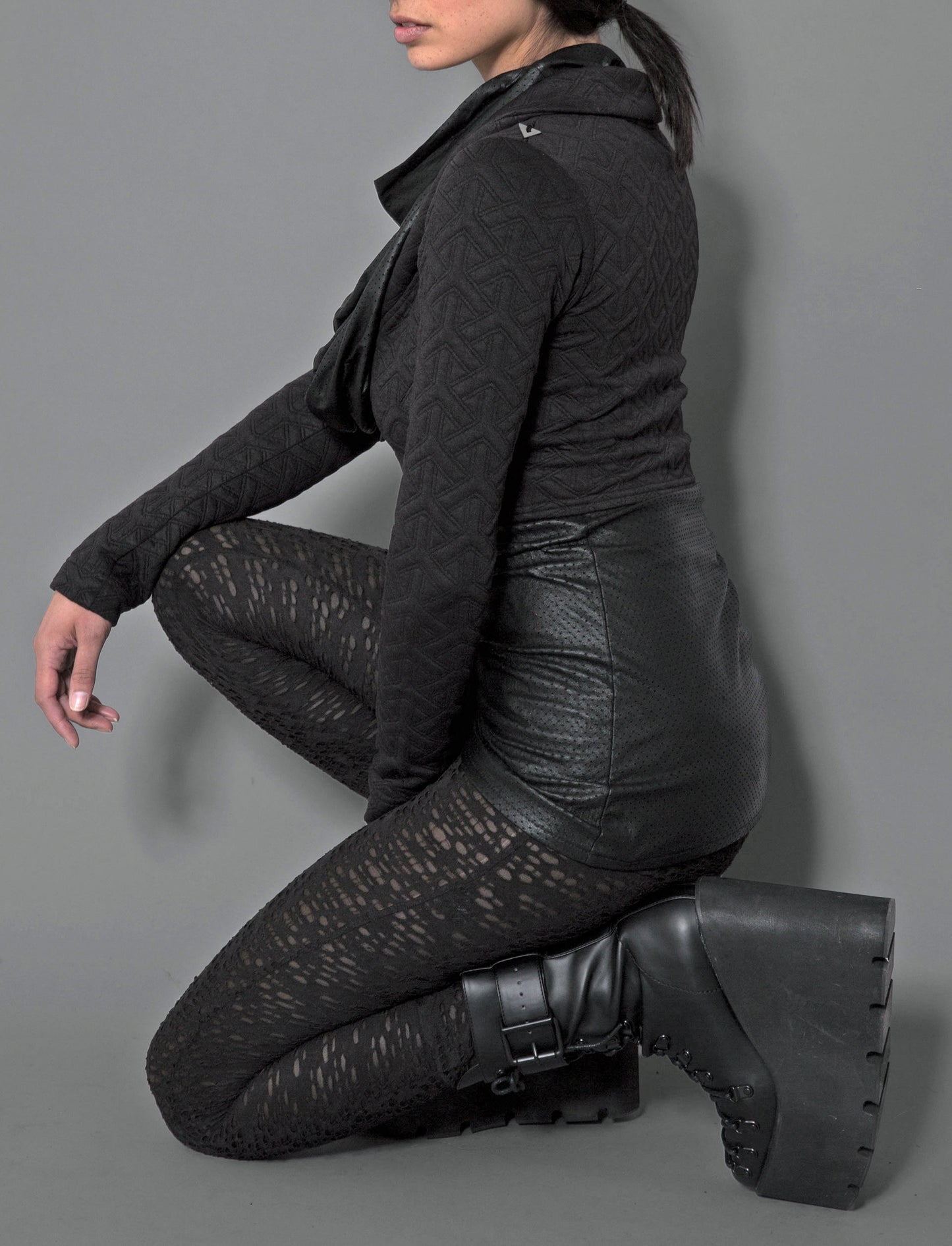 Futuristic Ruffled Singlet Top Mini