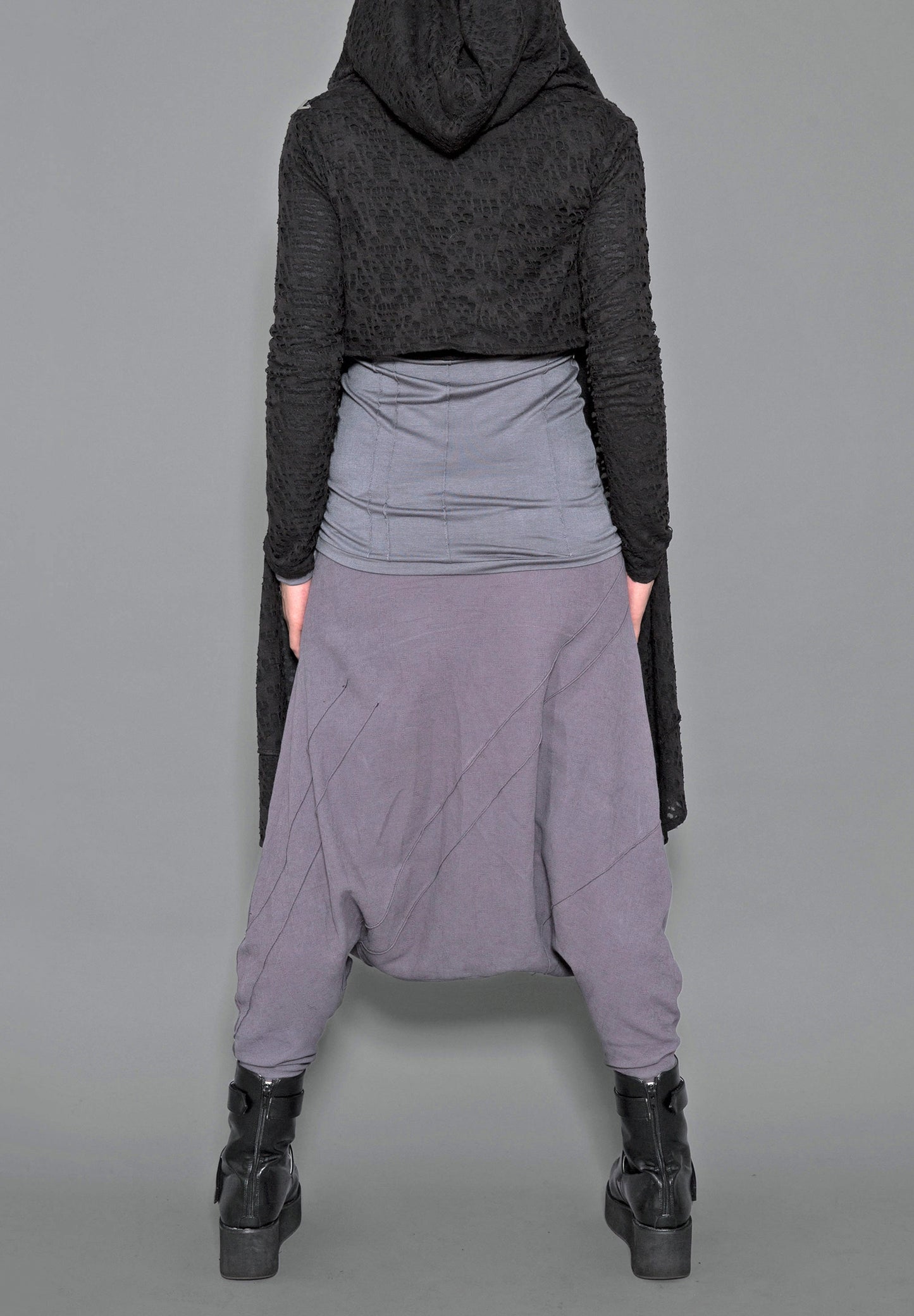 Linen Harem Pant Drop Crotch