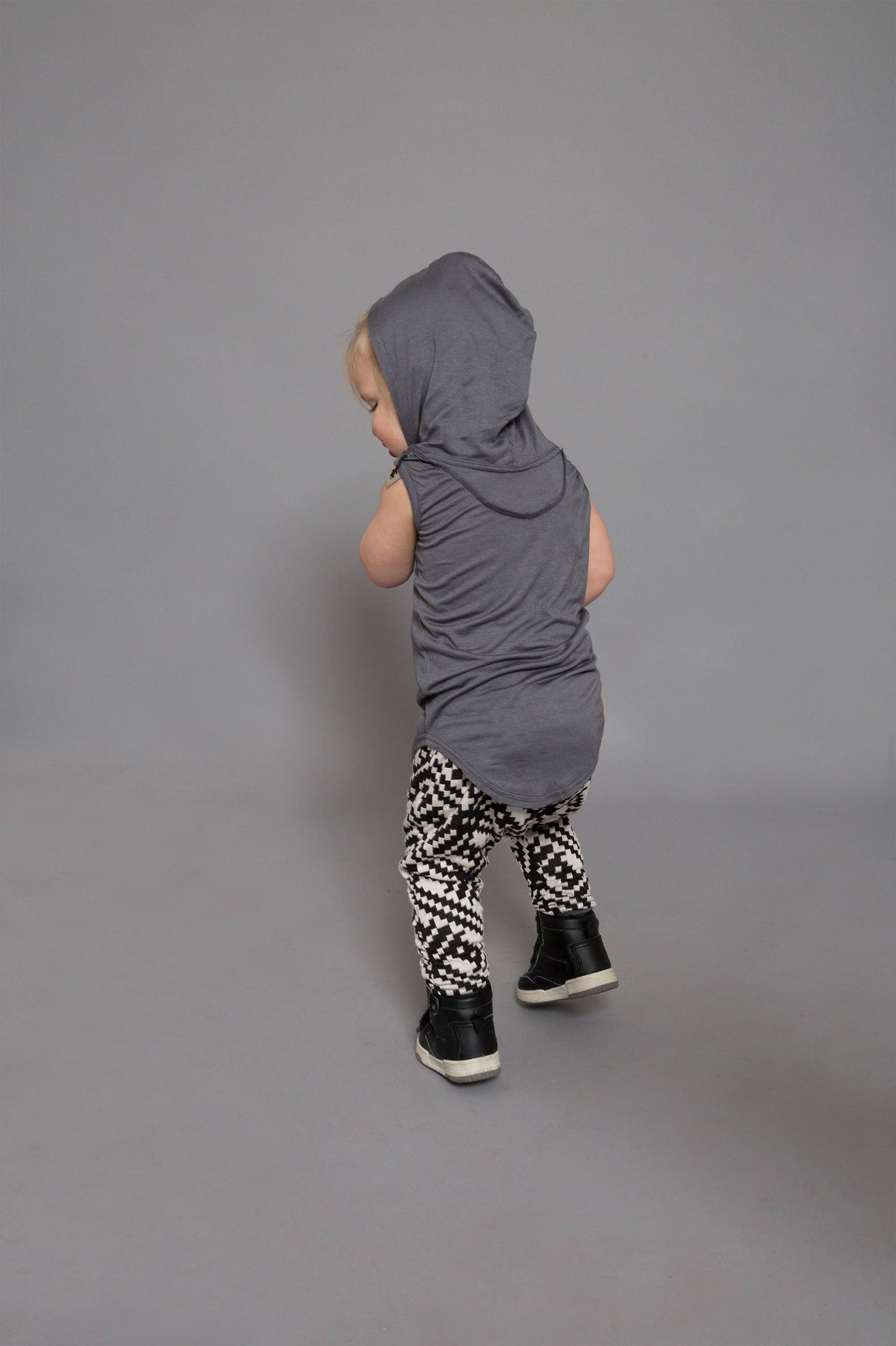 Sleeveless Kids Hoodie Singlet