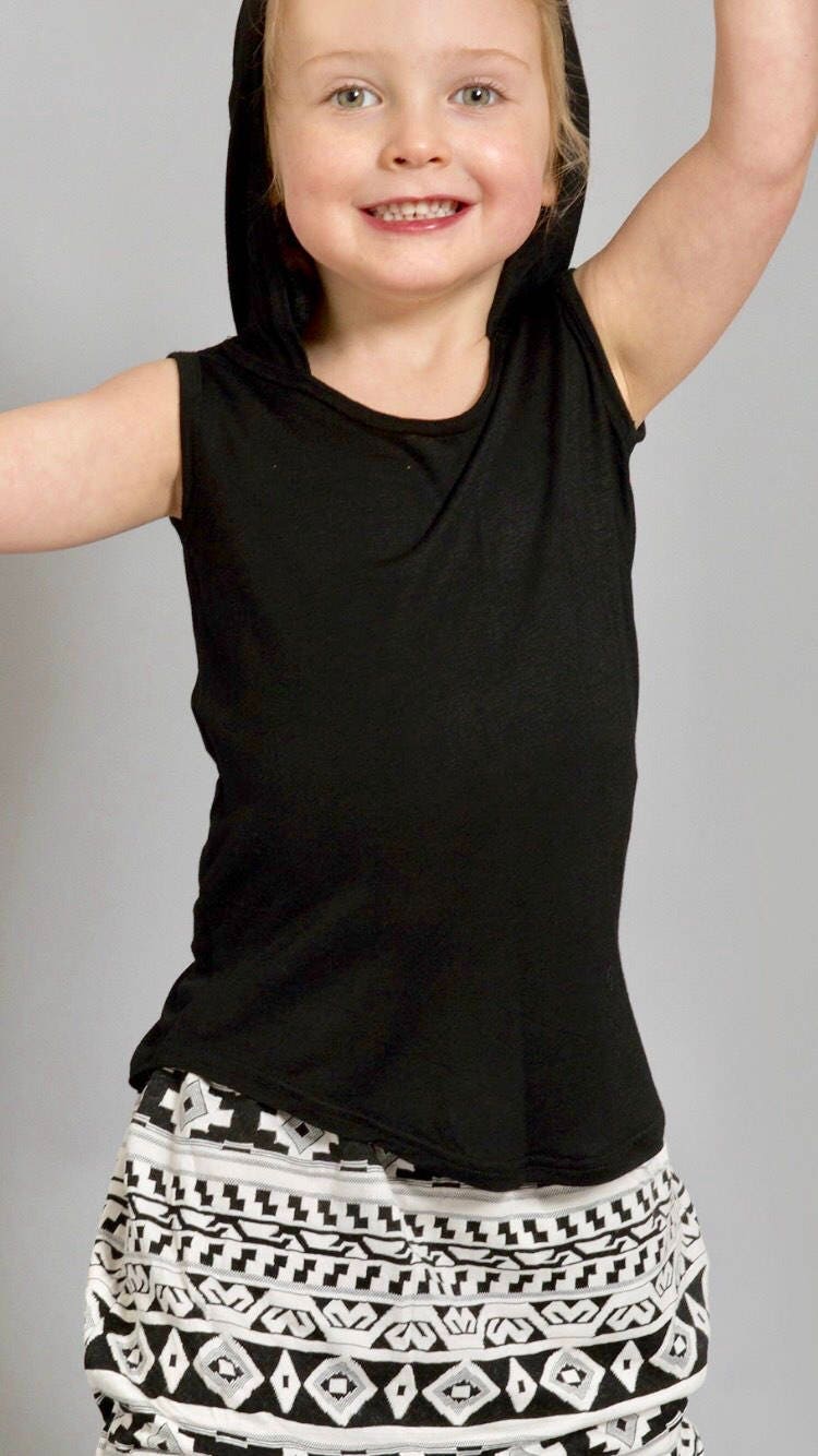 Sleeveless Kids Hoodie Singlet