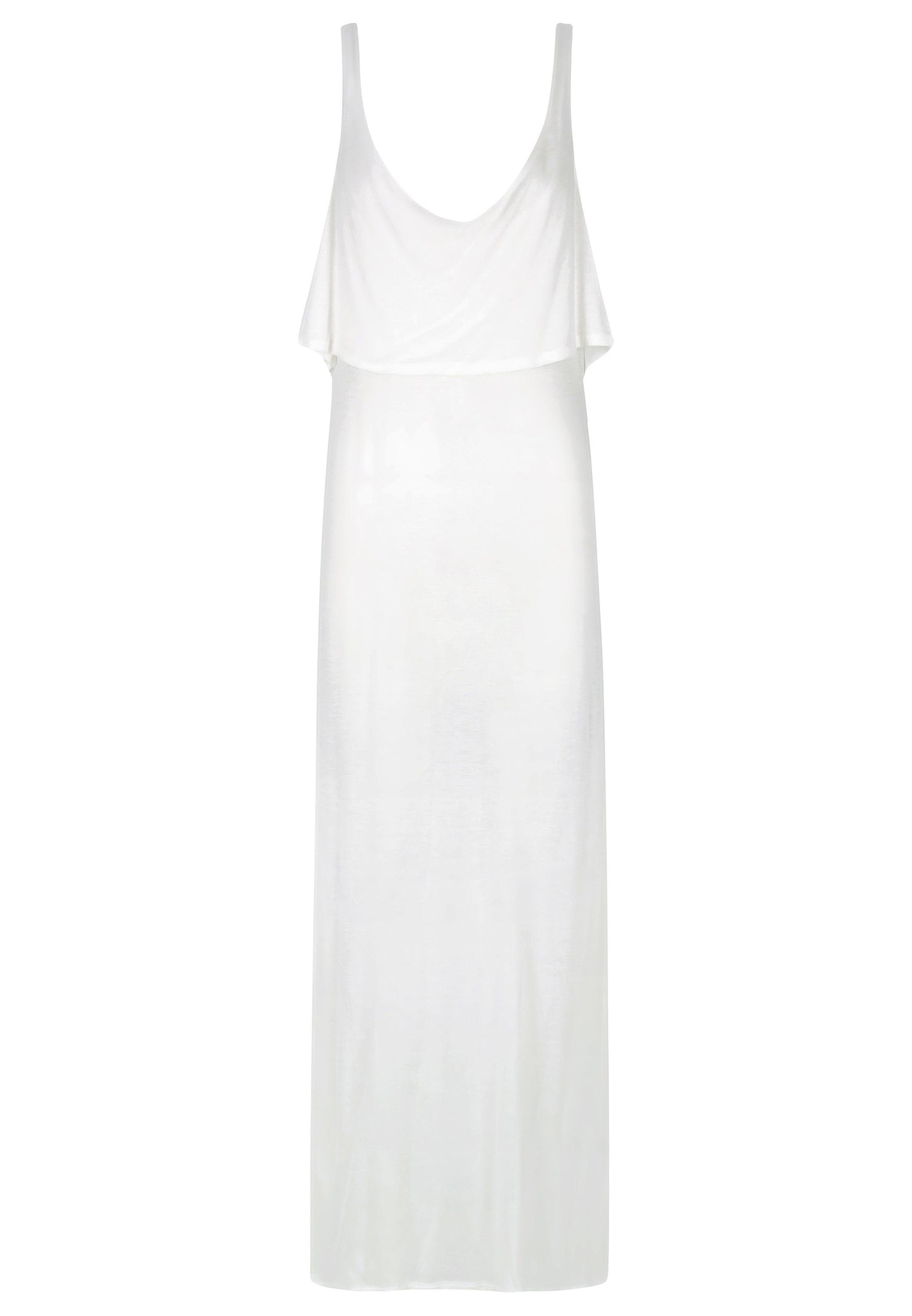 Sheer White Maxi Singlet Dress