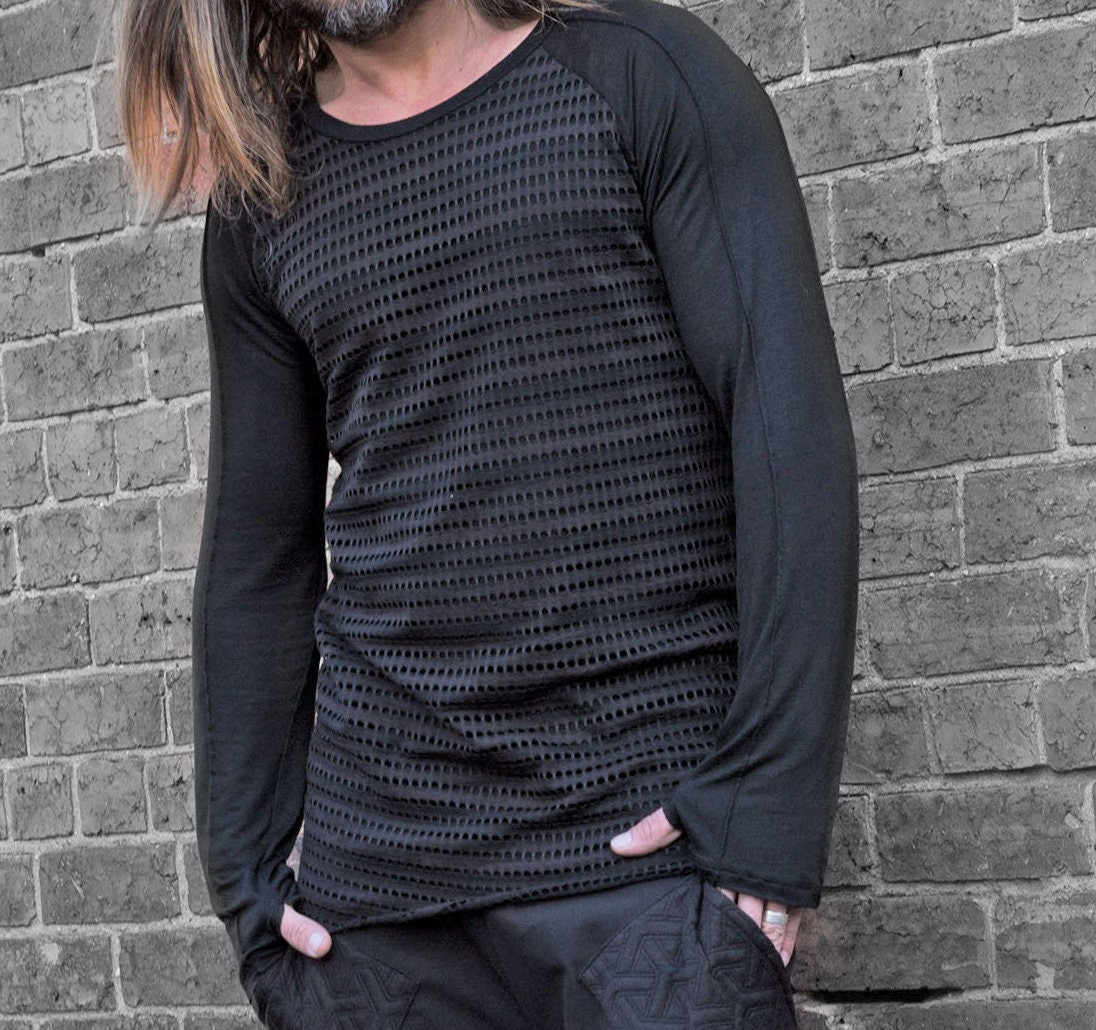 Distressed Long Sleeve Top