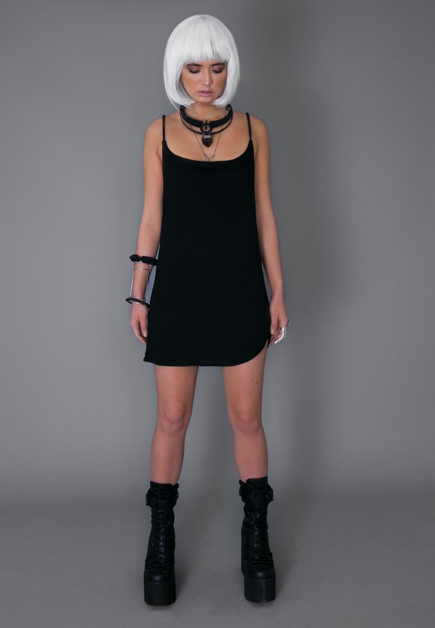 Strap Singlet Minimalistic Mini Dress