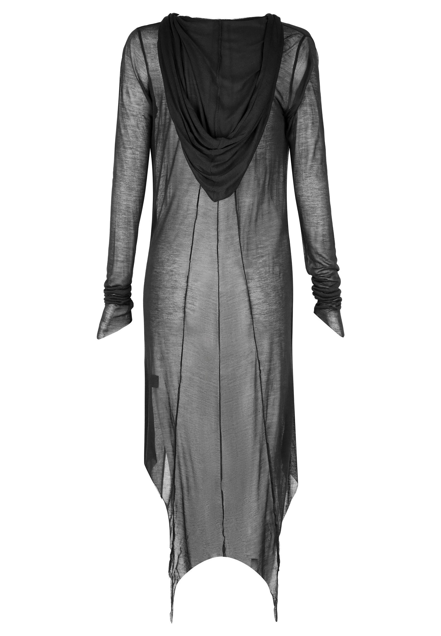 Black Hooded Cardigan