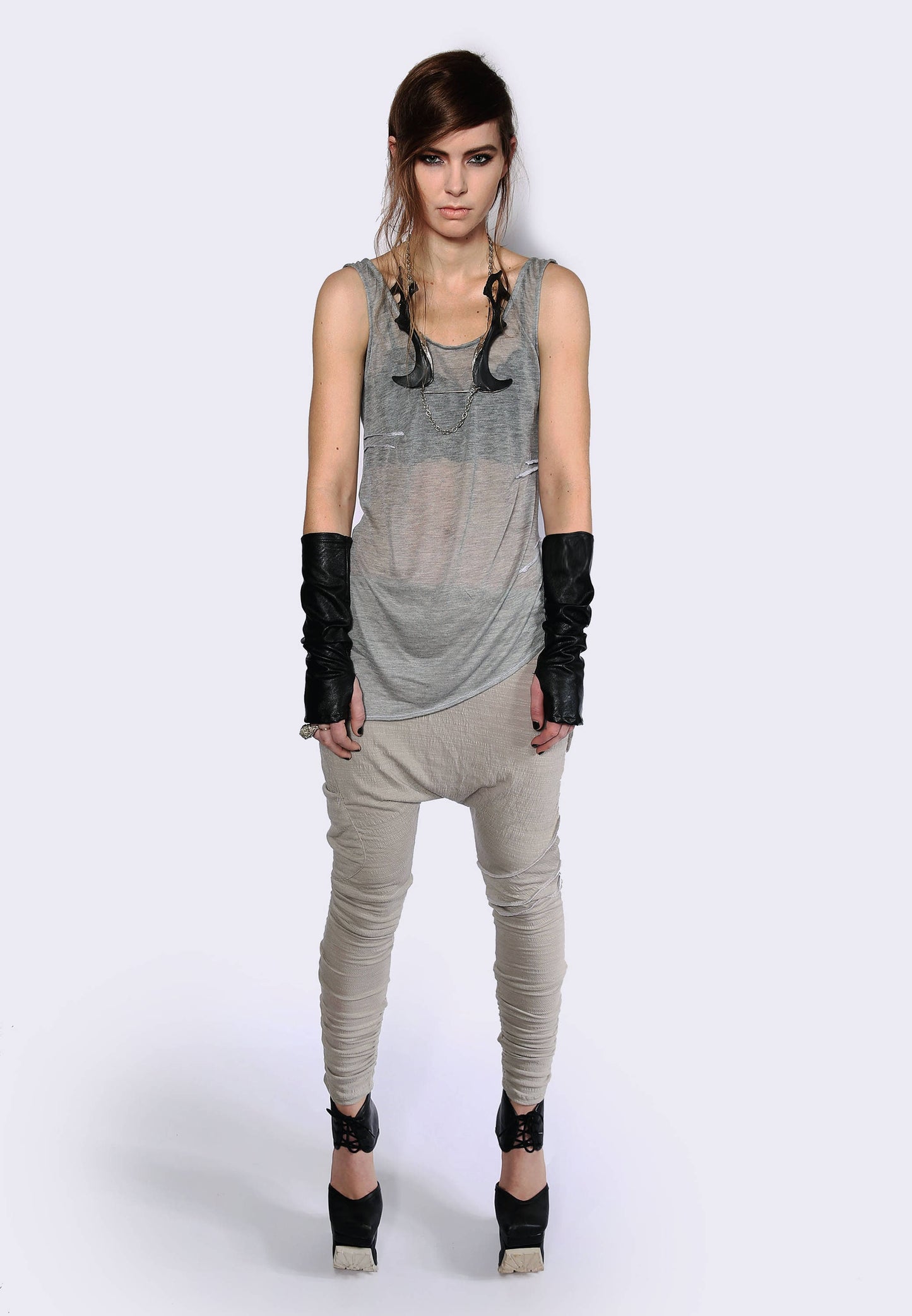 Sheer Grey Tank Top