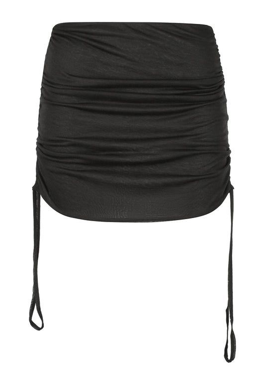 Adjustable Black Mini Skirt