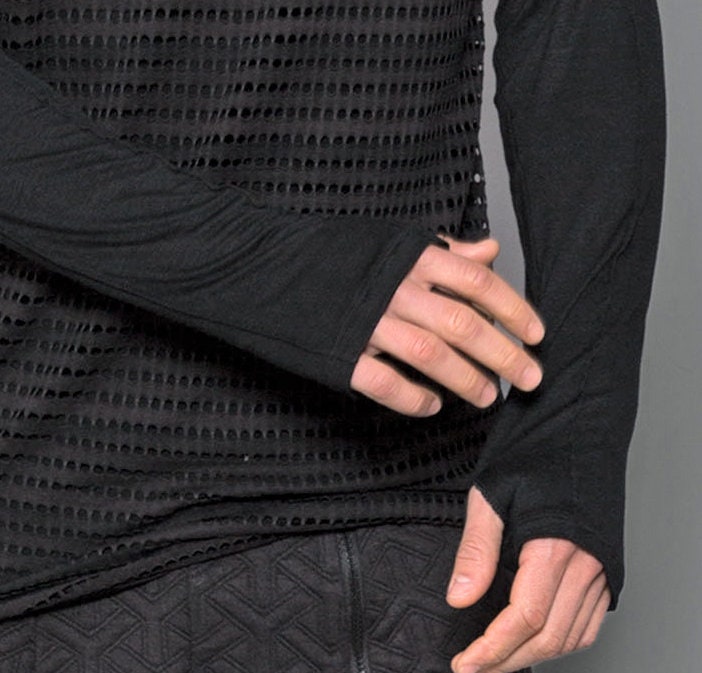 Distressed Long Sleeve Top