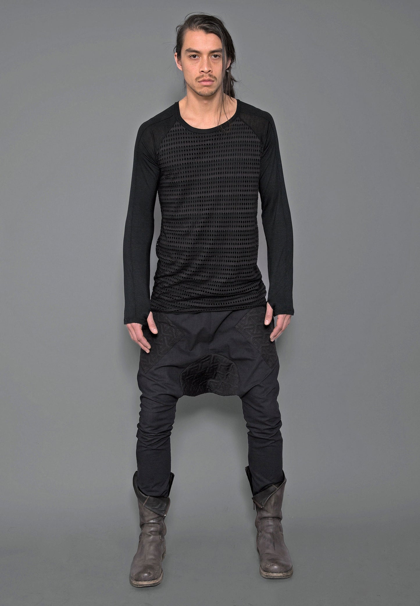 Distressed Long Sleeve Top
