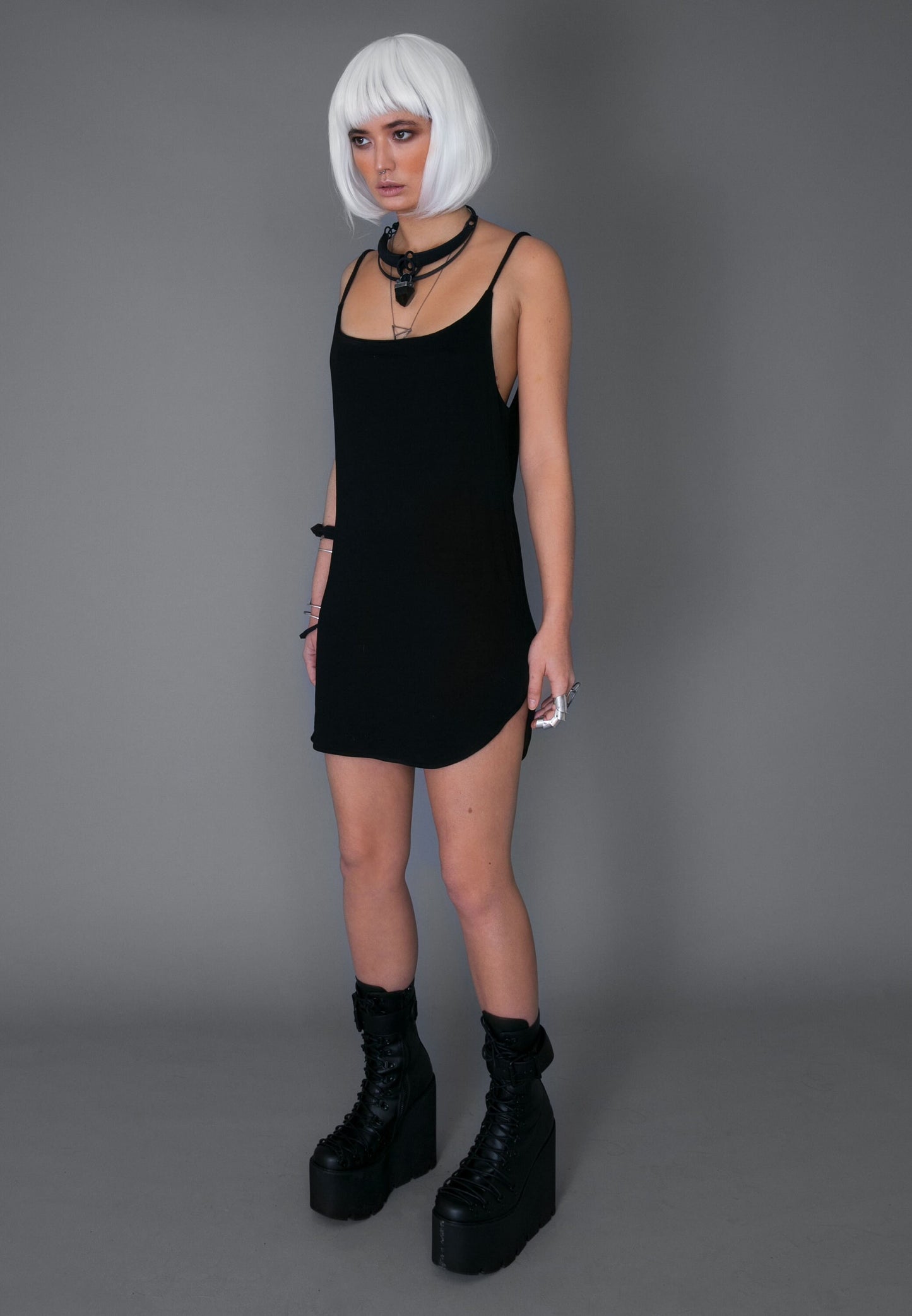 Strap Singlet Minimalistic Mini Dress