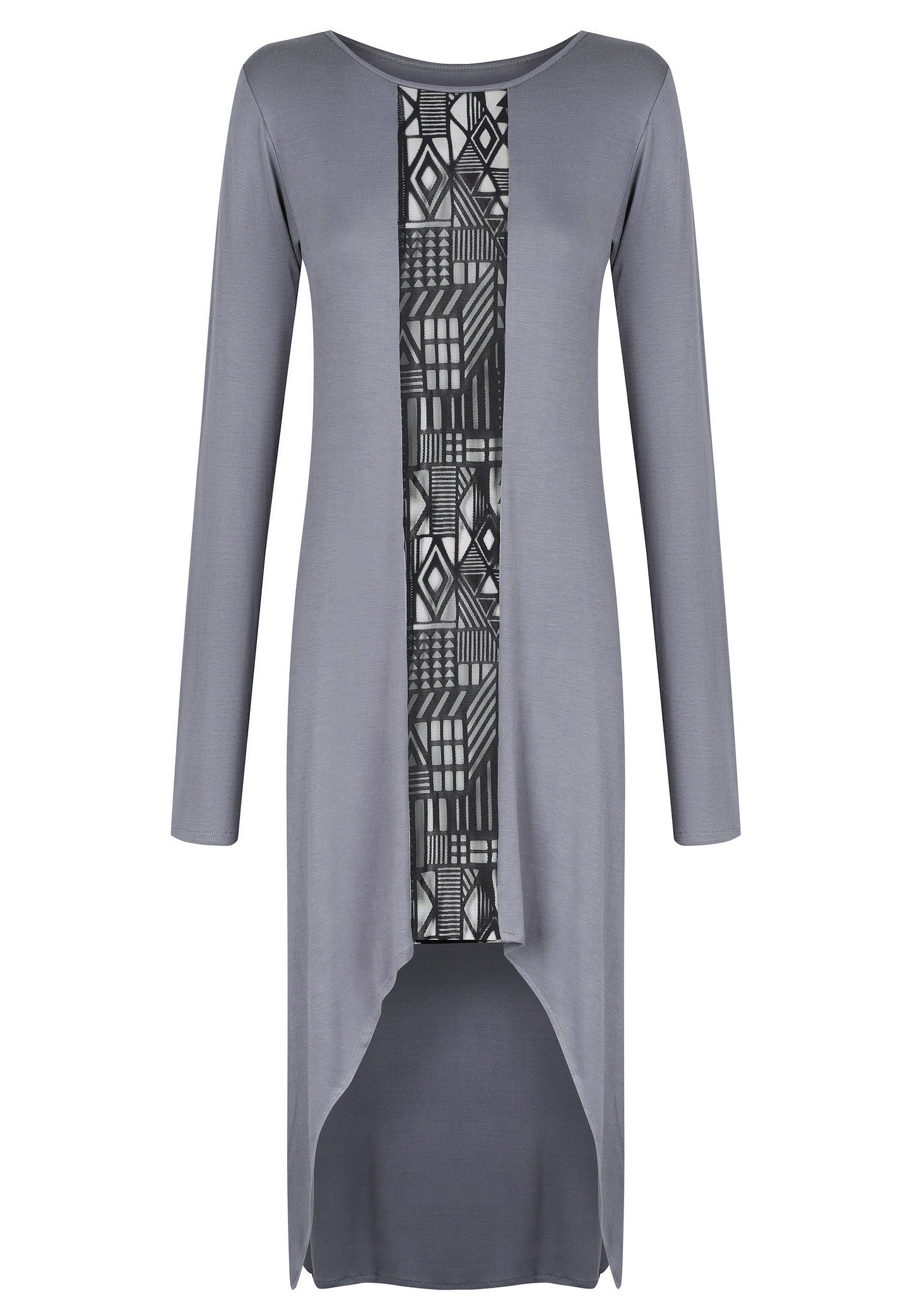 Gunmetal Long Sleeve Dress